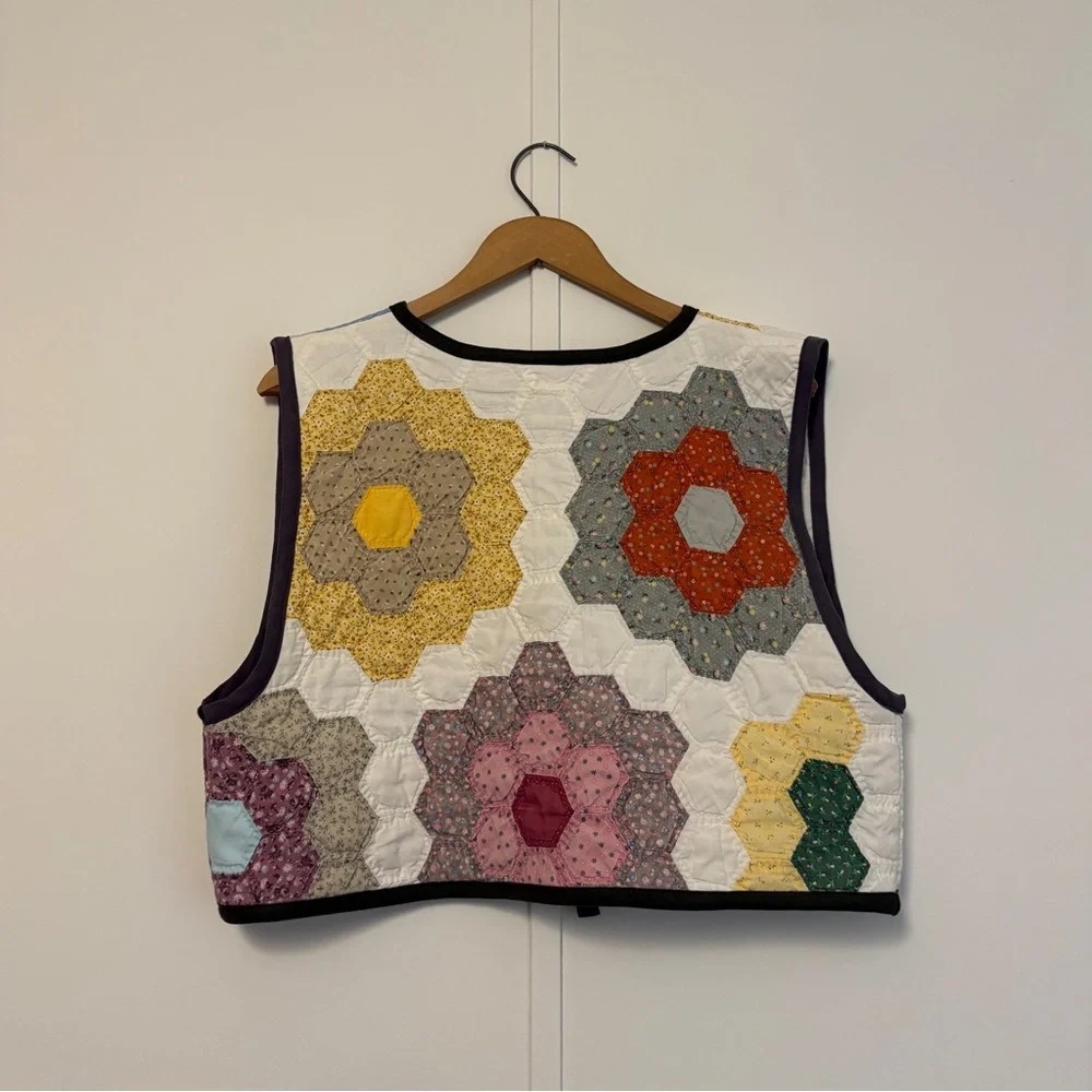 Patchwork Quilted Vest - Multicolor - Picture 2 of 5